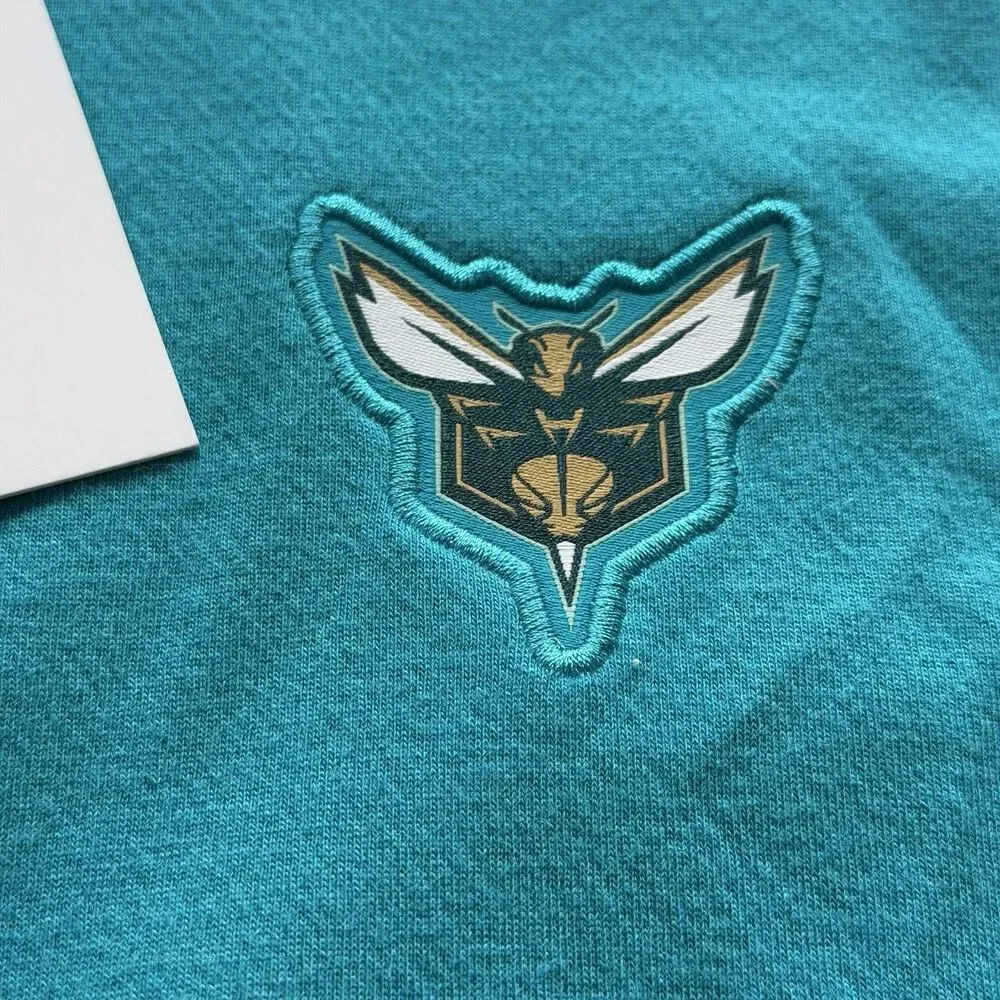 Charlotte Hornets Nike Jordan 1/4 Zip Warm Up Pullover Teal Mens XL Tall FD9136